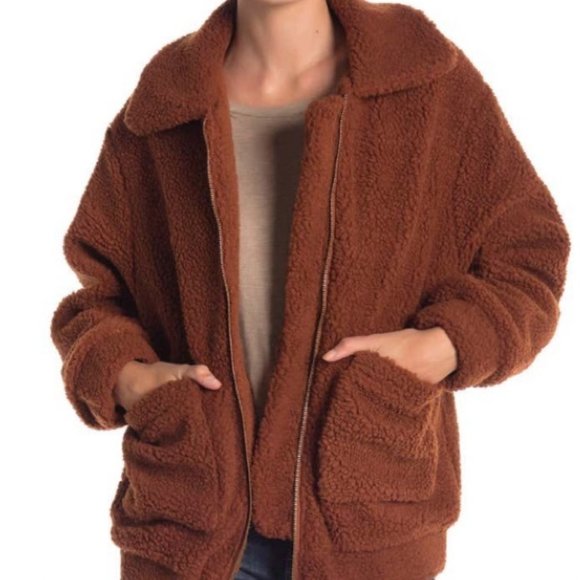 Elodie Teddy Coat in Rust - Picture 1 of 6